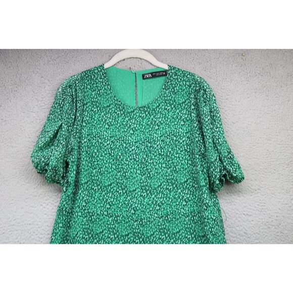 Zara Chiffon Midi Dress-Size Medium-No Belt-Semi Sheer-Whimsigoth-Forest Fairy - Picture 2 of 10